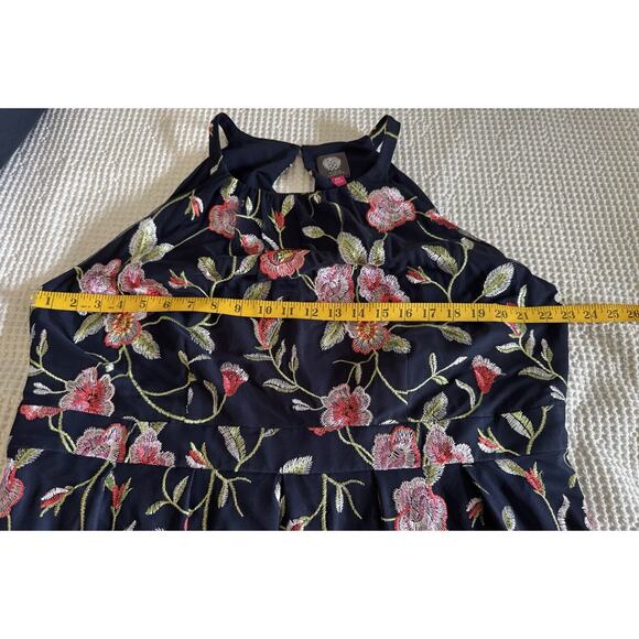 Vince Camuto Plus Size 18W Floral Embroidered Mesh Halter Dress Wedding Guest - Picture 4 of 9